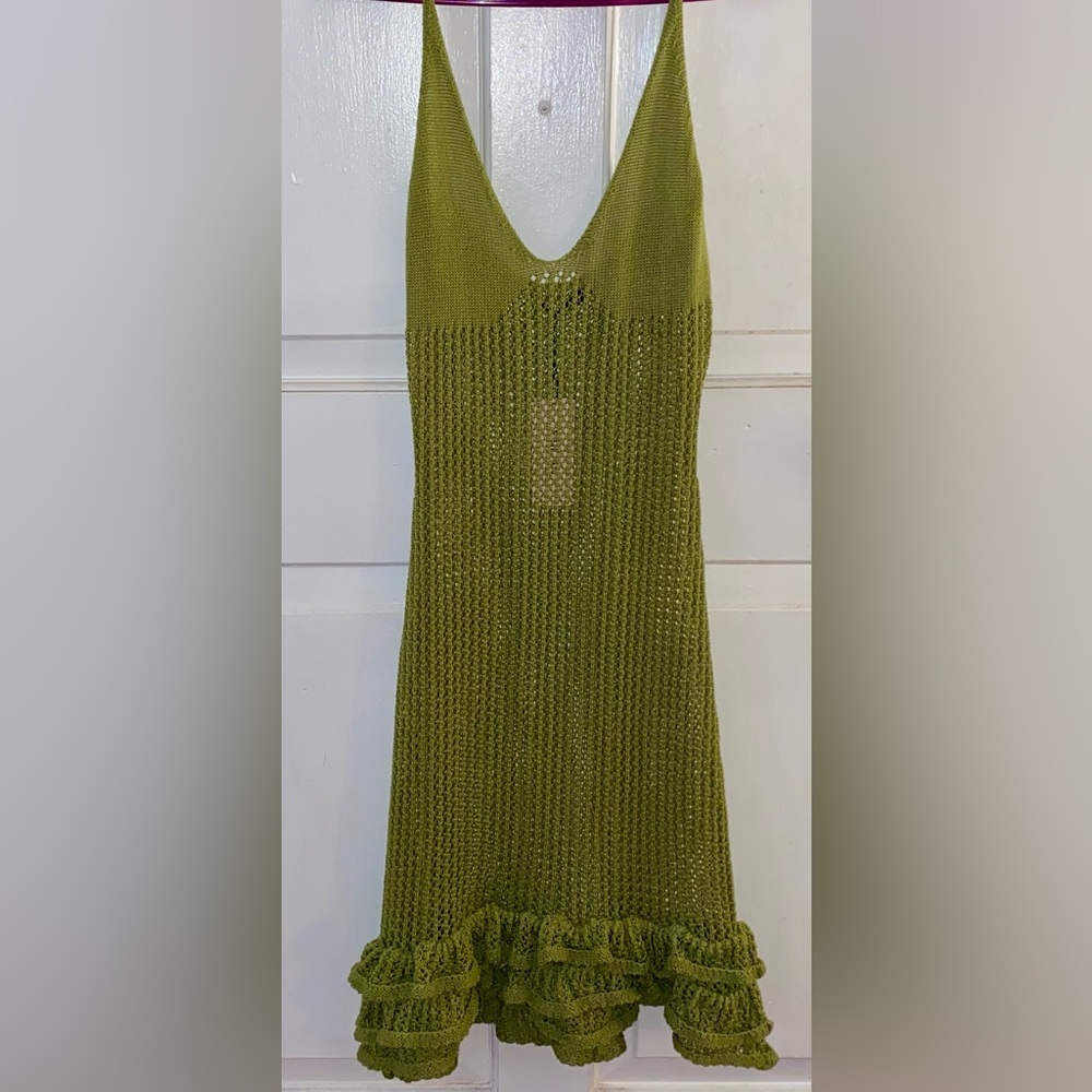 Elegant Green Knit Dress